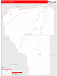 Hood River County Wall Map Red Line Style